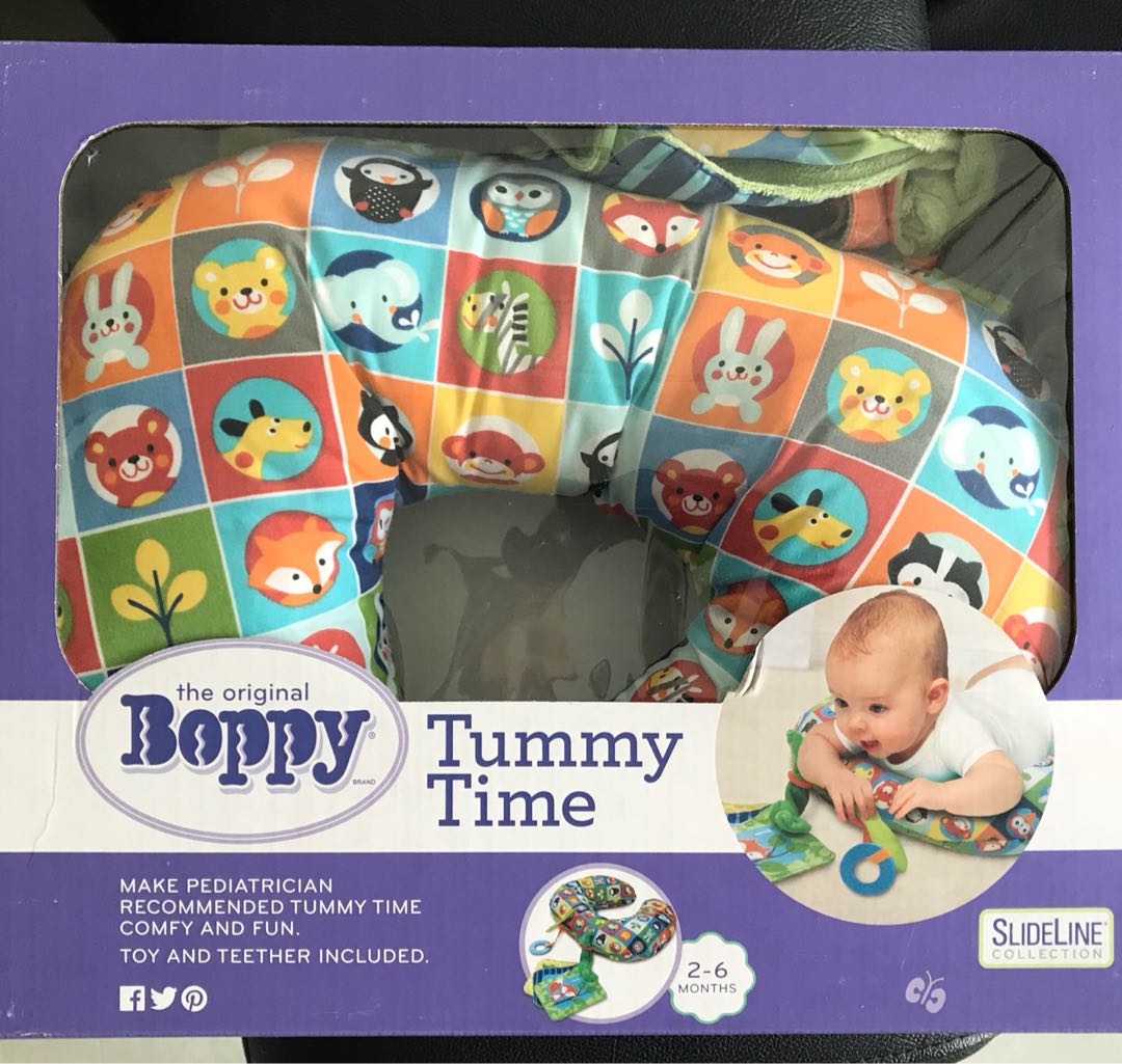 tummy time with a boppy