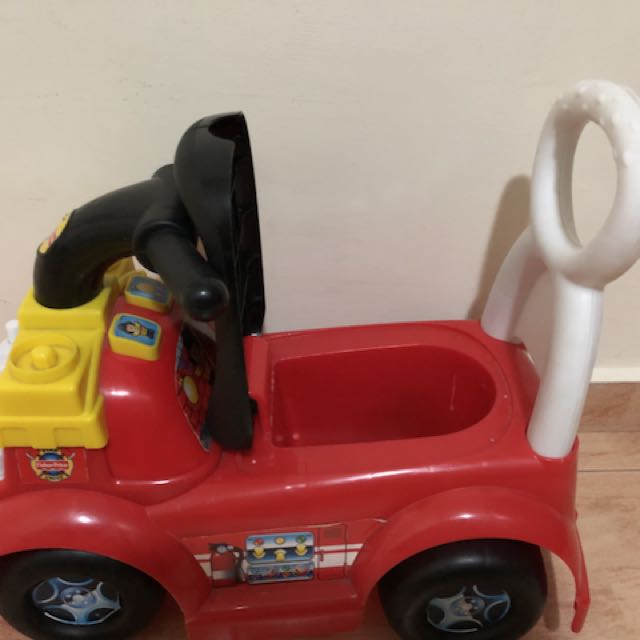 Fisher price fire truck ride on clearance
