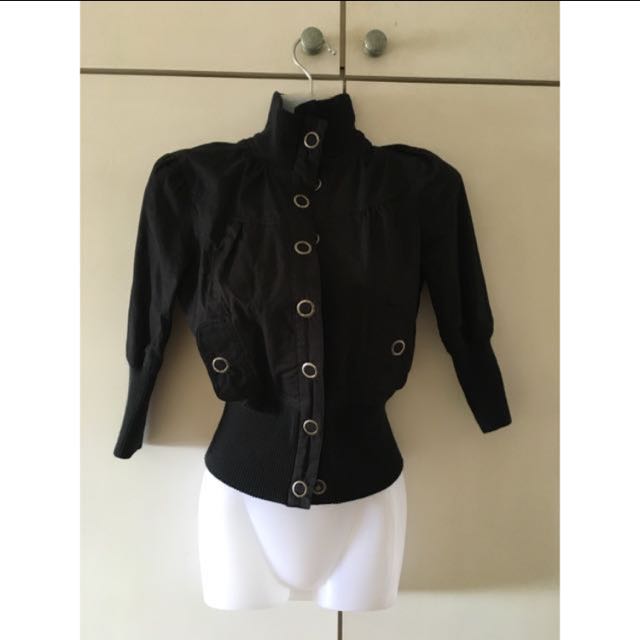Miley Cyrus Max Azria black jacket