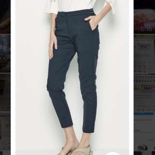 Seed Office Pants (Ankle Length) BLUE BLACK