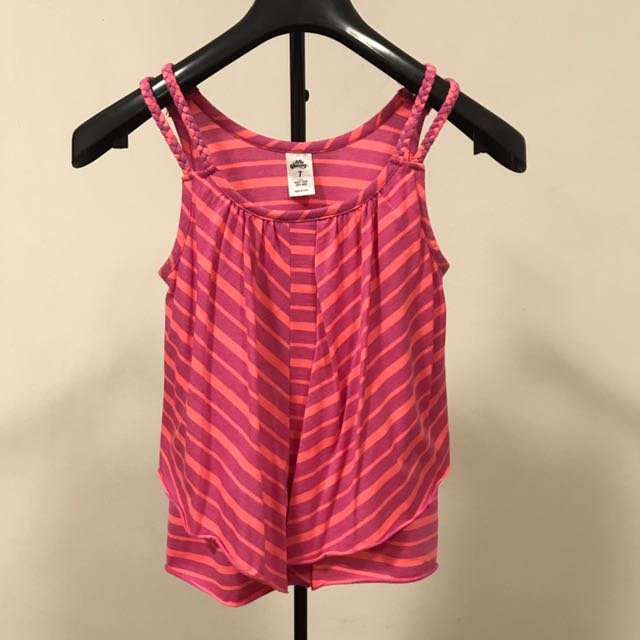 Brand New Unworn Miss Understood Girls Pink Stripe Top Babies