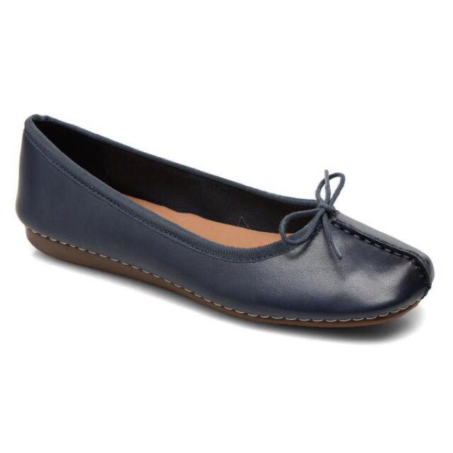 clarks ballerina freckle ice navy