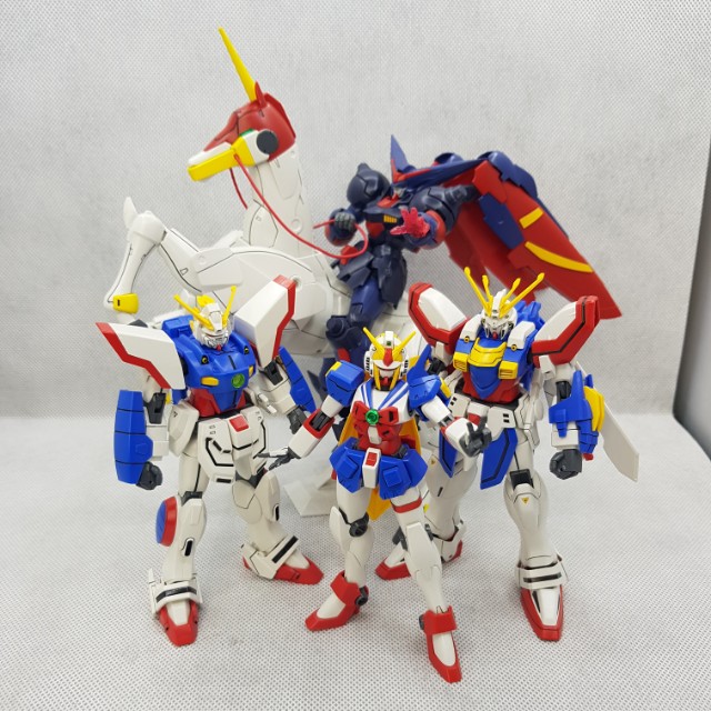 Hg G Gundam Set Shining Gundam G Gundam Nobell Gundam Master Gundam With Fuunsaki Toys Games Bricks Figurines On Carousell