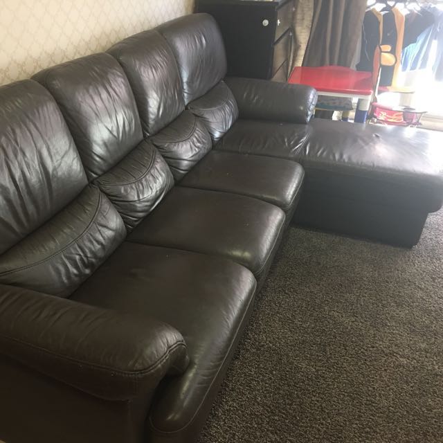 Leather Sofa L shape, Furniture & Home Living, Furniture, Sofas on