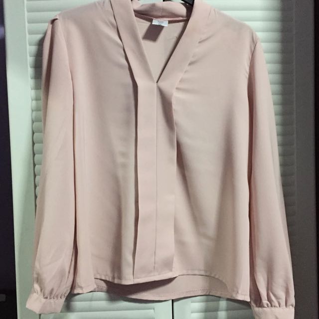 light pink chiffon blouse