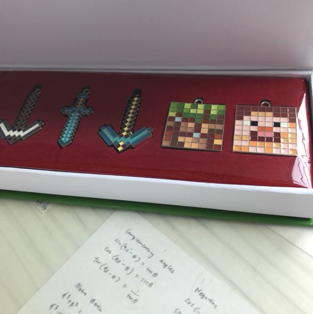Minecraft Keychain Charms, Hobbies & Toys, Toys & Games on Carousell