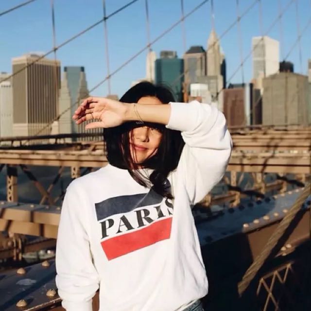 brandy melville paris sweatshirt