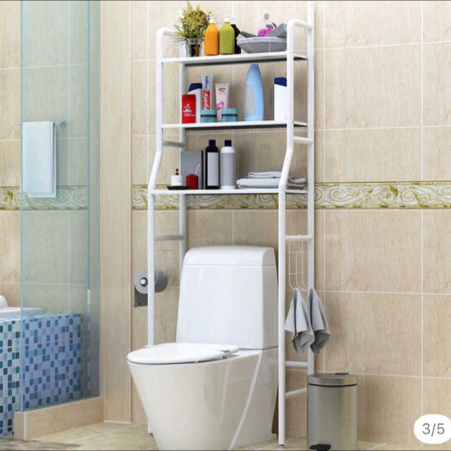 Toilet Bowl Stand Bathroom Storage Rack Organiser Shelf Furniture
