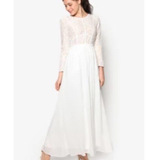 White long dress malaysia clearance