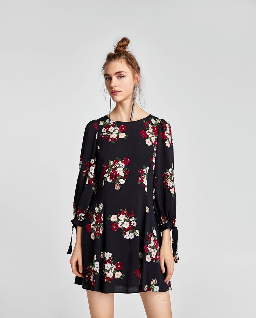 Zara Floral Mini Dress Online Sale, UP ...