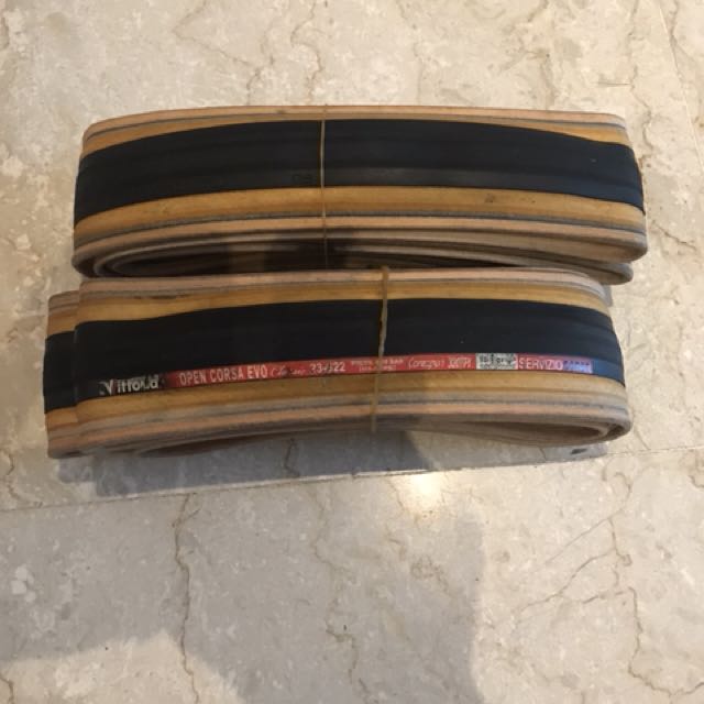 A Pair Of Vittoria Open Corsa Evo Classic Gumwall Tires 23mm Sports Equipment Bicycles Parts Bicycles On Carousell