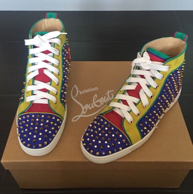 Christian Louboutin Louis Strass Silver, Men's Fashion, Footwear, Sneakers  on Carousell