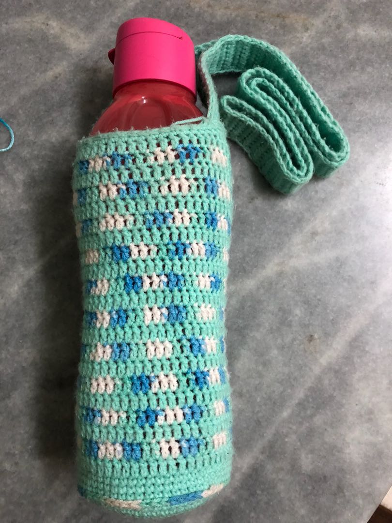 Crochet Water bottle cover , Hobbies & Toys, Stationery & Craft