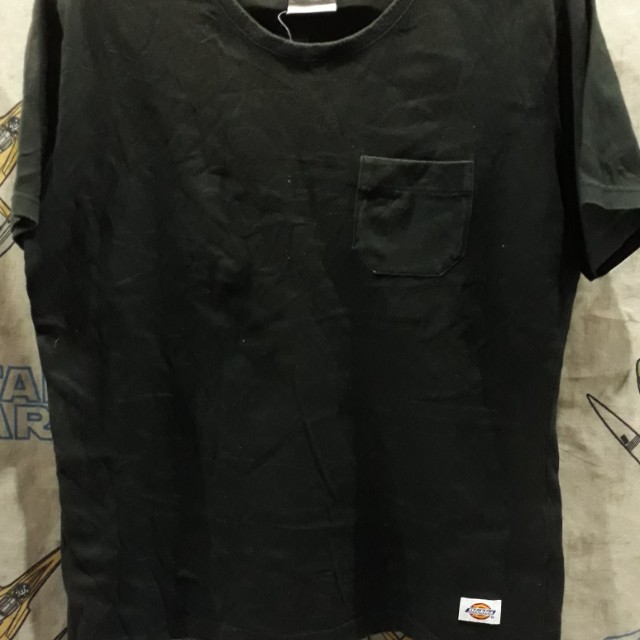 plain black pocket tee