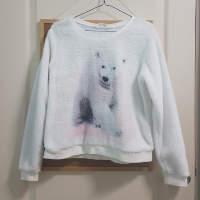 Fluffy Polar Bear Sweater, Women's 