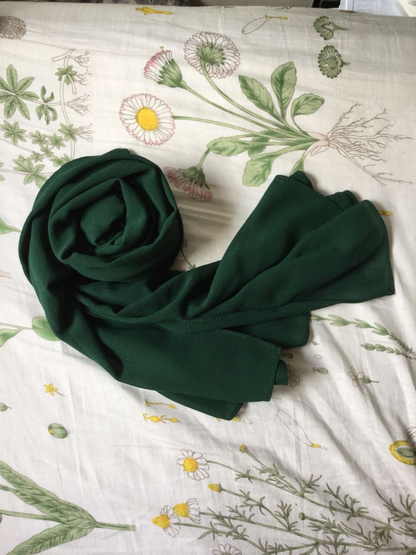 green chiffon shawl