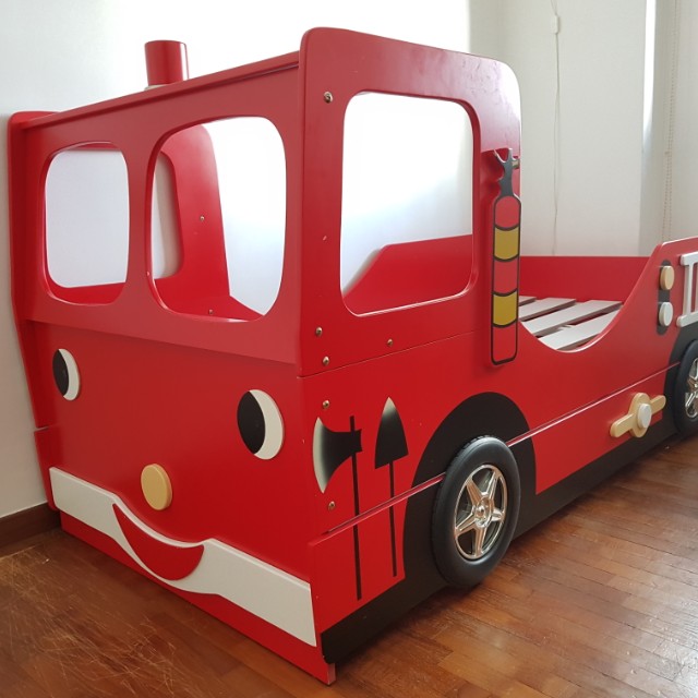 Kids Fire Truck Bed Frame Babies Kids Baby Nursery Kids Furniture Childrens Beds On Carousell