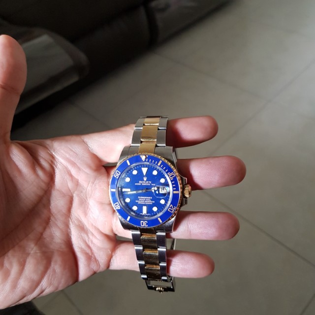 Rolex Submariner Steel 18k Gold Blue Ceremic Luxury Watches On Carousell