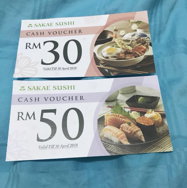 Sakae Sushi Cash Vouchers Tickets Vouchers Gift Cards Vouchers On Carousell