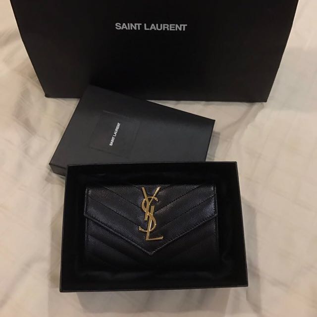 ysl monogram small wallet