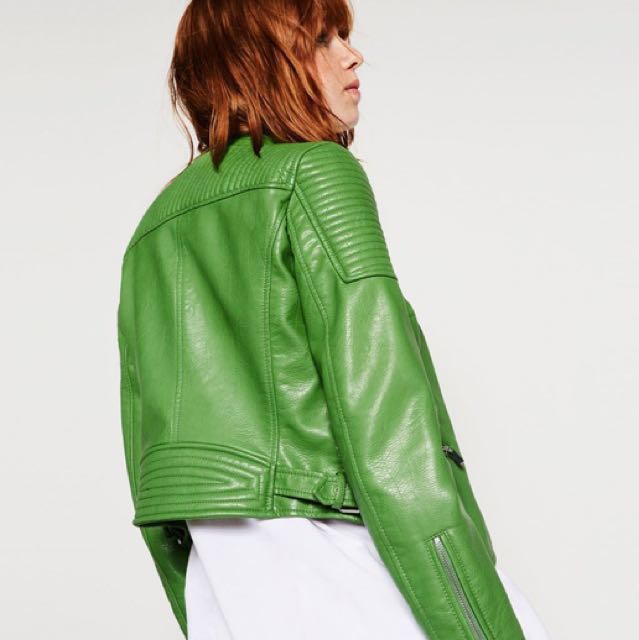 Zara basic green jacket clearance