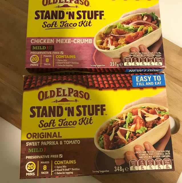 2 X Old El Paso Stand N Stuff Soft Taco Kits Food Drinks