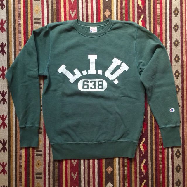 日本版 champion 卫衣 大学t 复古 色落 古著 ivy 90s 橄榄球 球衣