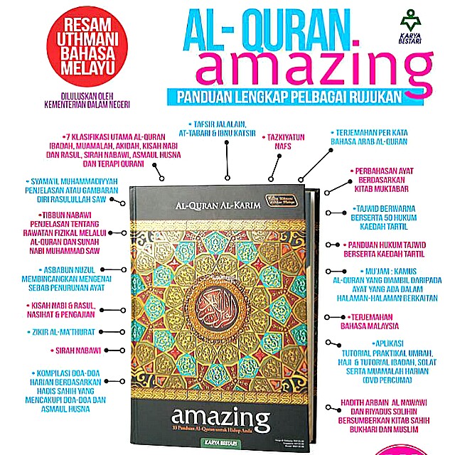 Al Quran Al Karim Amazing A4 Books Stationery Books On Carousell