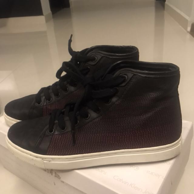 calvin klein burgundy shoes