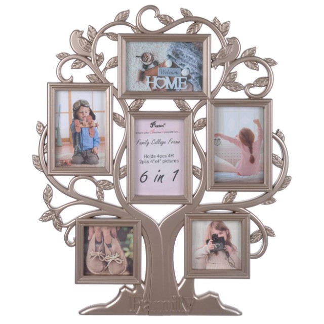 Family Tree Collage Photo Frame 6in1 Bronze Furniture Home Photo