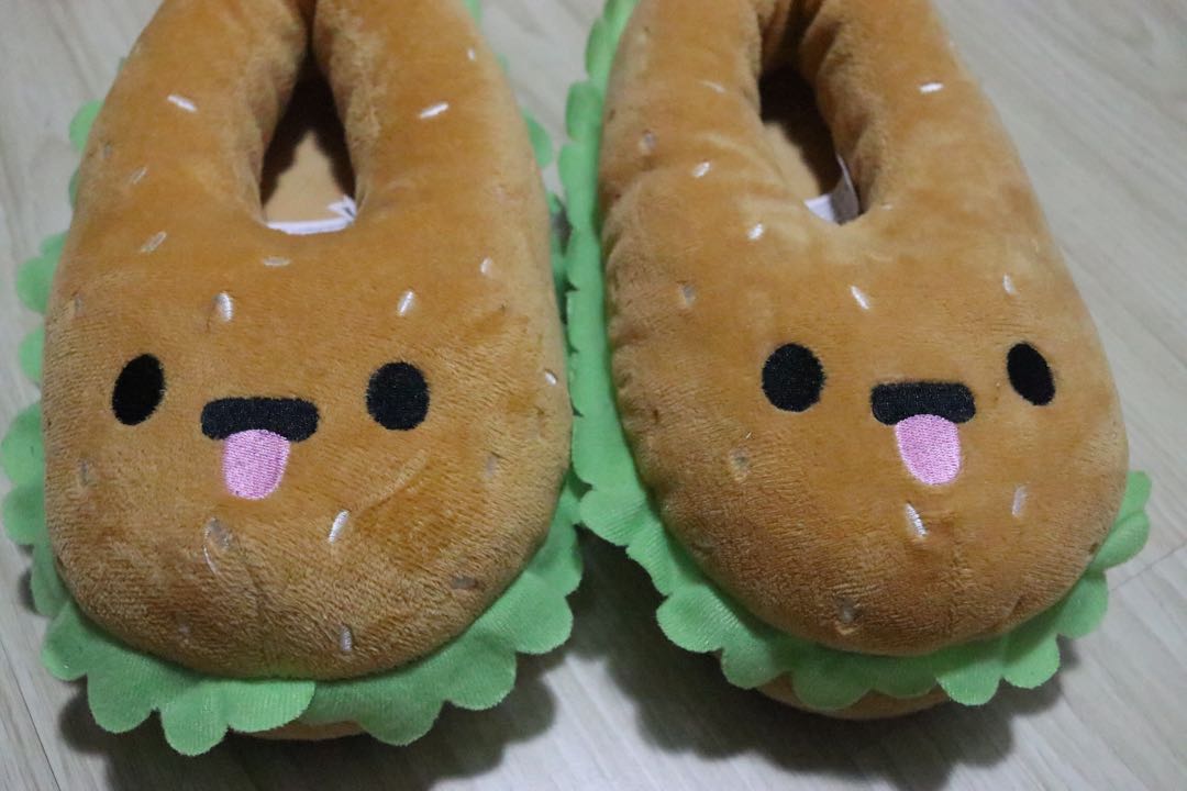 Hamburger slippers forever 21 hotsell