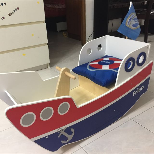 wooden rocking boat