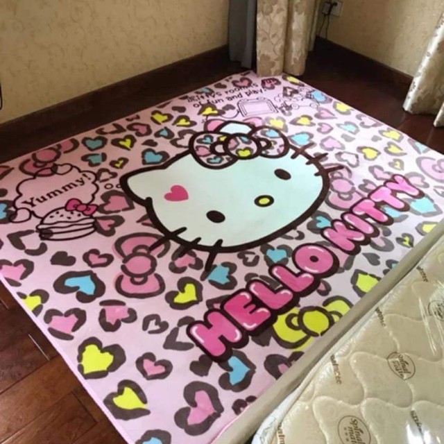 HELLO KITTY CARPET, Furniture & Home Living, Home Decor, Carpets, Mats