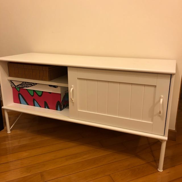 Ikea Tockarp TV Bench with Storage, 傢俬＆家居, 傢俬, 書櫃、櫃子及架 Carousell