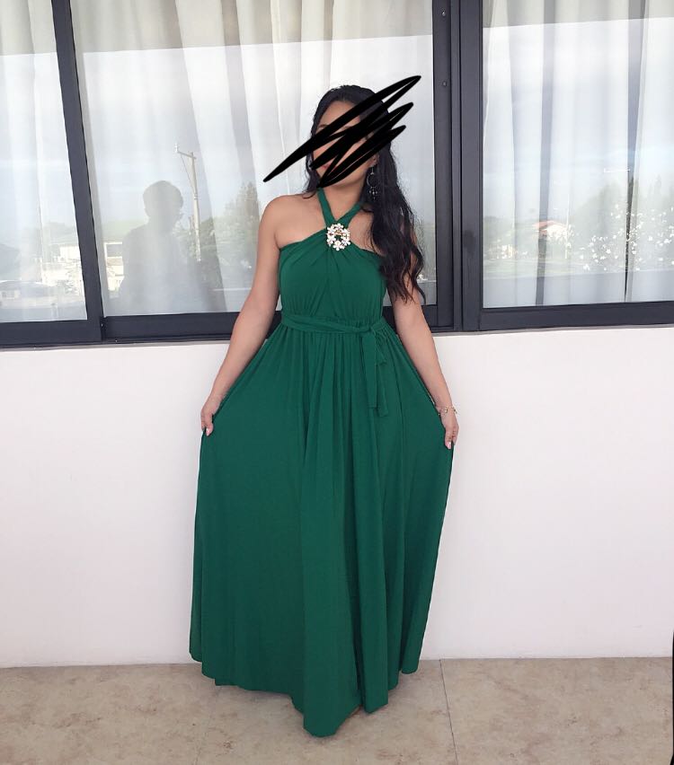 Infinity dress (emerald green), Women's Fashion, Dresses & Sets ...