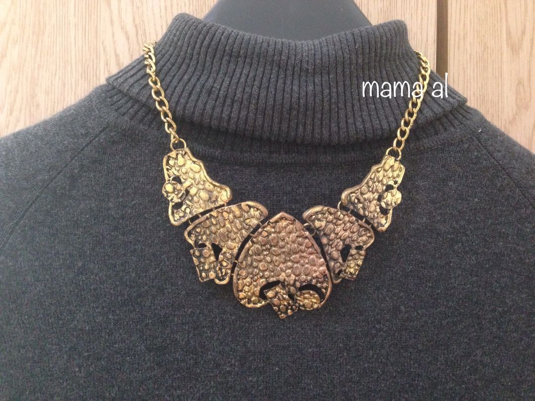 Kalung Etnik Warna Emas Tua Fesyen Wanita Perhiasan Di Carousell