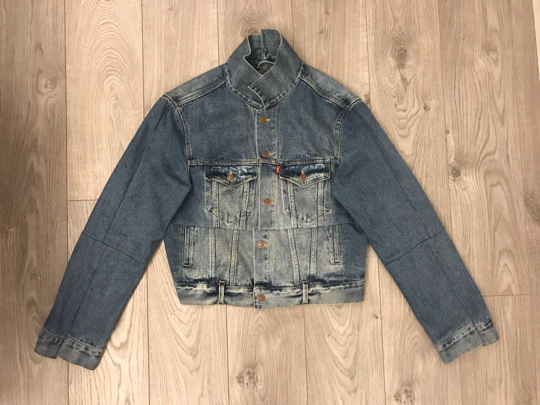 levi denim cropped jacket