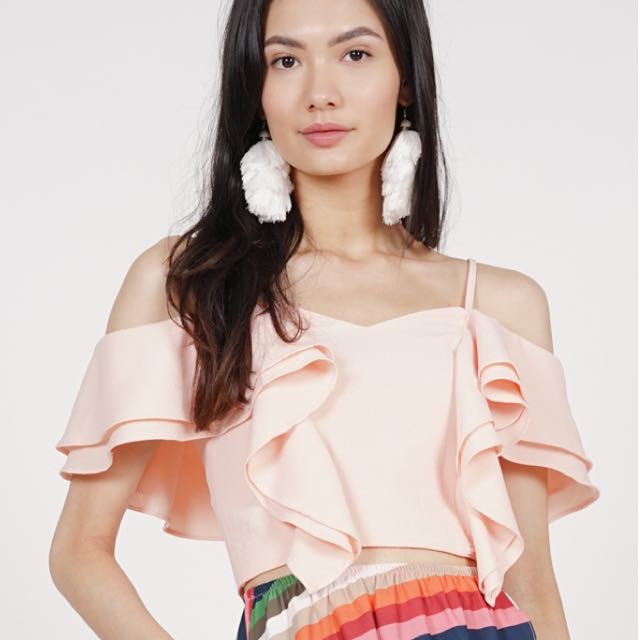 asymmetrical ruffle top