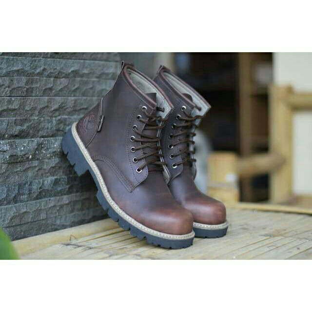 Sepatu Pria Timberland Safety Boots Kulit High Olshop Fashion