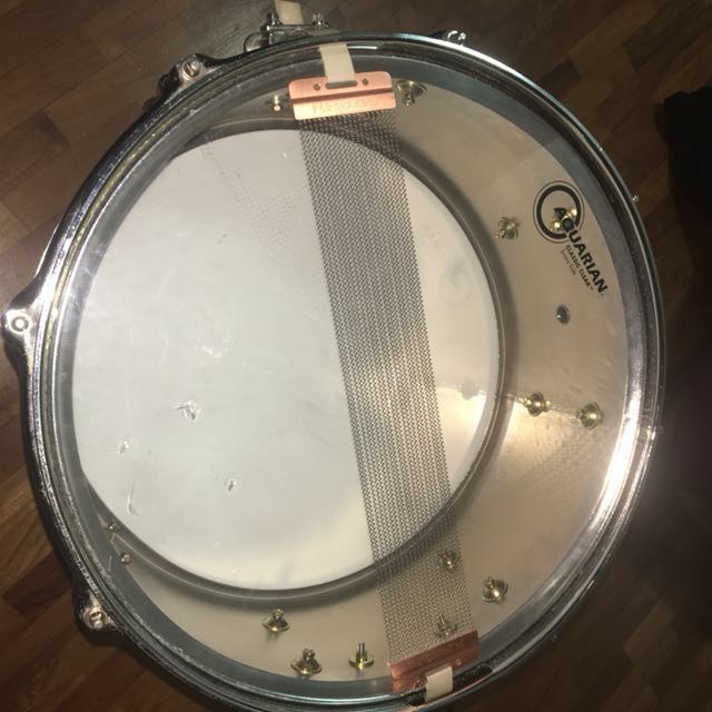 Yamaha Steel Snare Drum (Aquarian Drumheads), Hobbies & Toys, Music