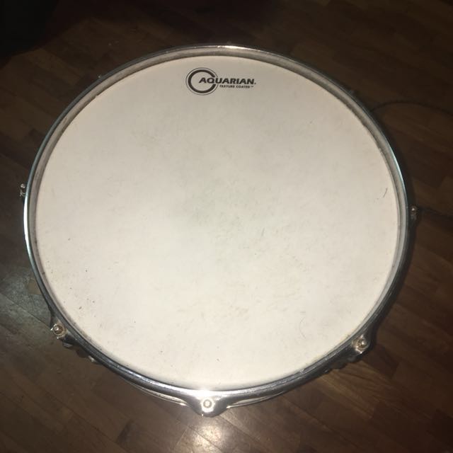 Yamaha Steel Snare Drum (Aquarian Drumheads), Hobbies & Toys, Music