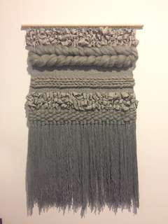Wall Hanging weave - jumbo braid XL - grey 