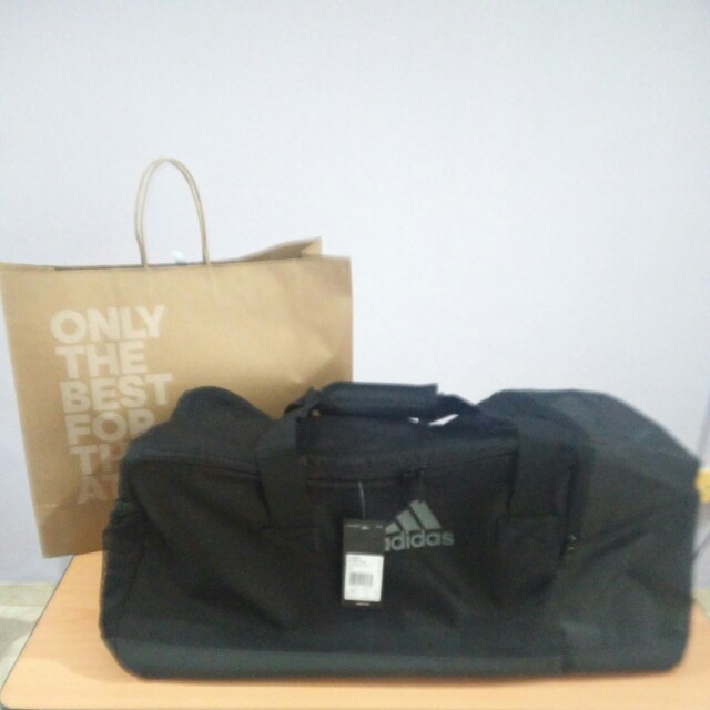 adidas black duffle bag