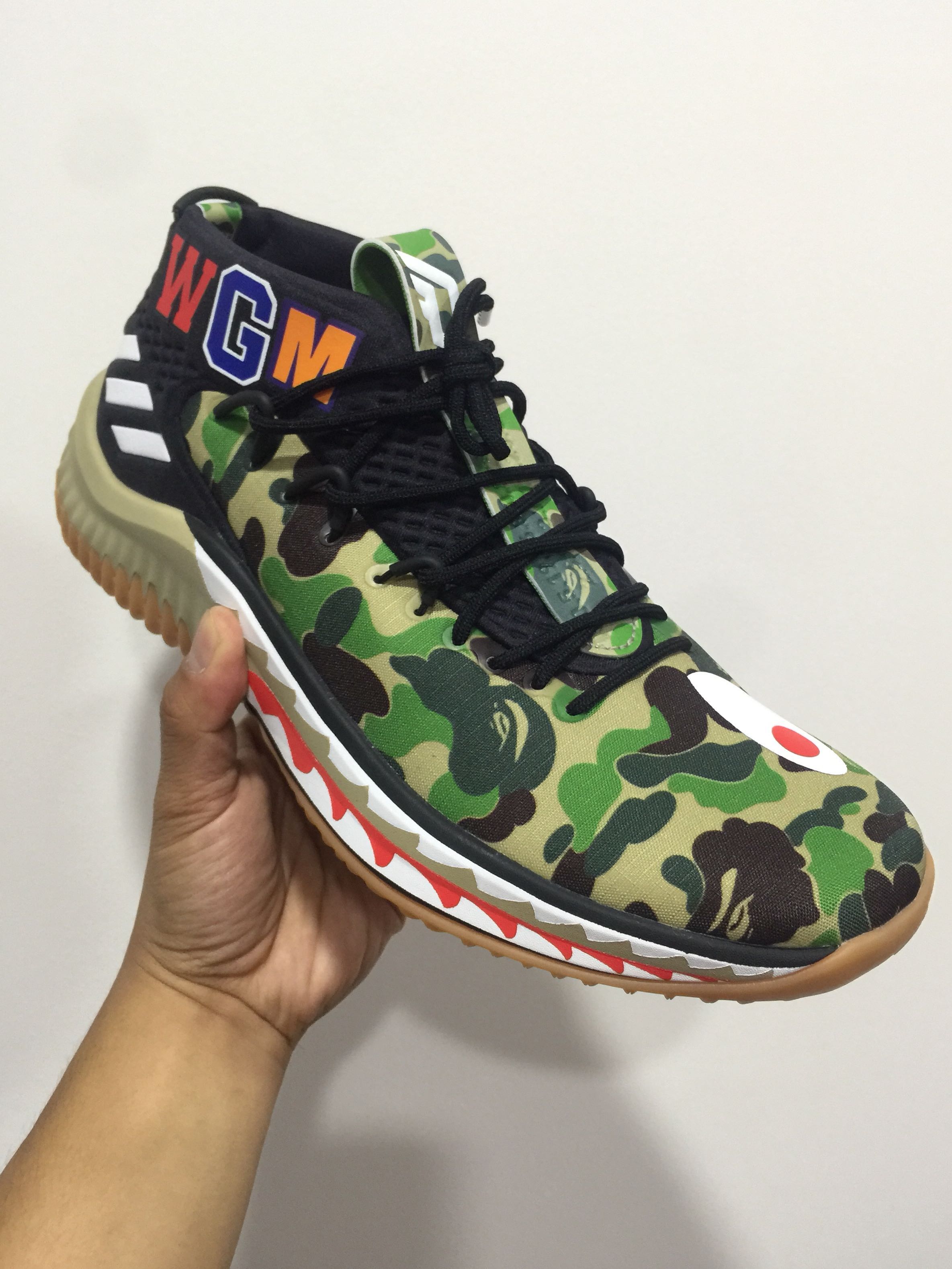 ADIDAS DAME 4 BAPE Green Camo size 9.5 US Men s Fashion Footwear Sneakers on Carousell