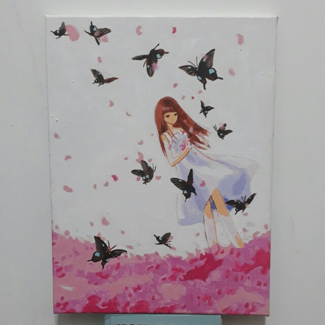 Art The Lonely Girl Design Craft Art Prints On Carousell