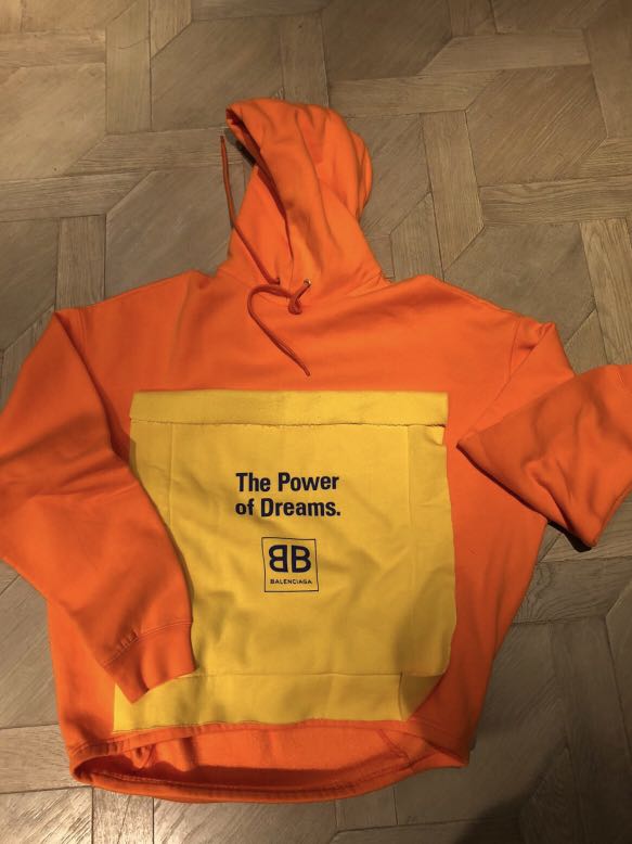 Balenciaga double on sale hem hoodie
