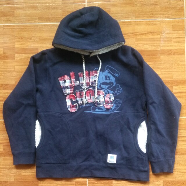Blue Cross Sweatshirt Hoode Men S Fashion Clothes On Carousell