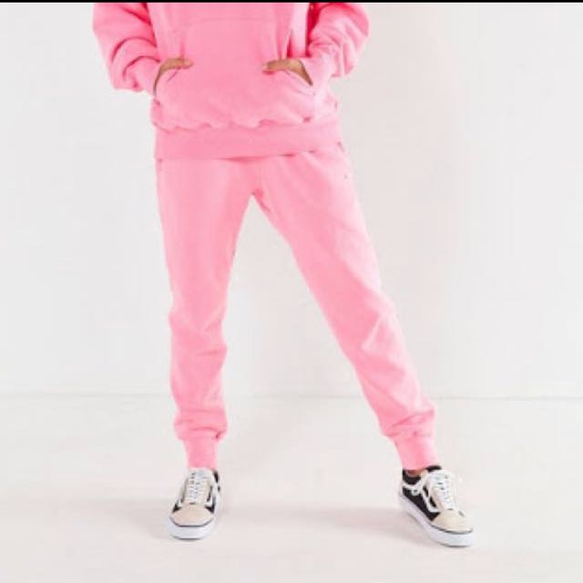 bright pink joggers