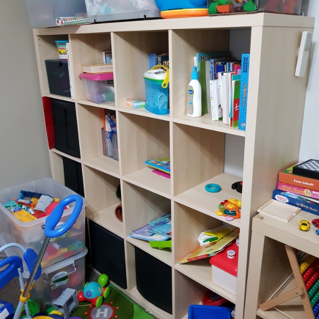 Ikea Kallax Shelf in Birch effect colour (4 by 4 units), Furniture