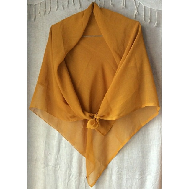 Jilbab Segiempat Paris Kuning Kunyit Womens Fashion Muslim